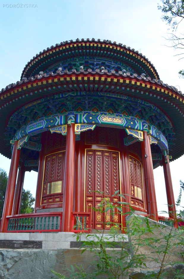 Chiny, Pekin, Jingshan Park, pawilon na wzgórzu