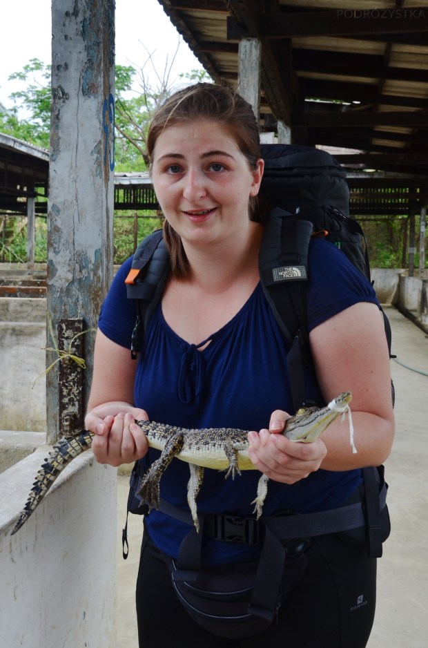 Birma, Yangon, Farma Krokodyli, o mamo! trzymam krokodyla! :o