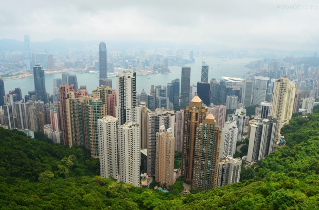 Chiny, Hongkong, widok na miasto z Victoria Peak